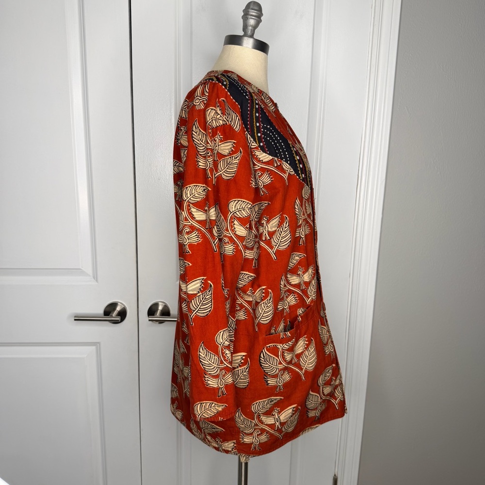 Boho Reversible Cotton Patchwork Jacket with Kant… - image 10